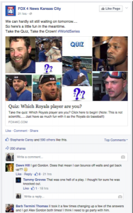 quizzes, Matt Coen, Second Street, Facebook, Shweiki Media Printing Company, Kansas City Royals, World Series