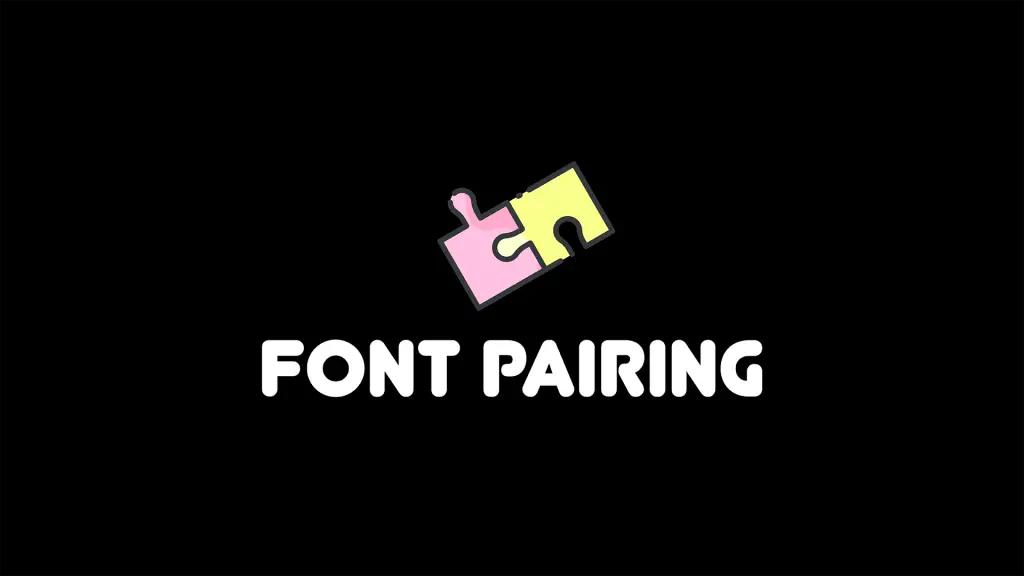 Puzzle icon with text saying font pairing - free font resources