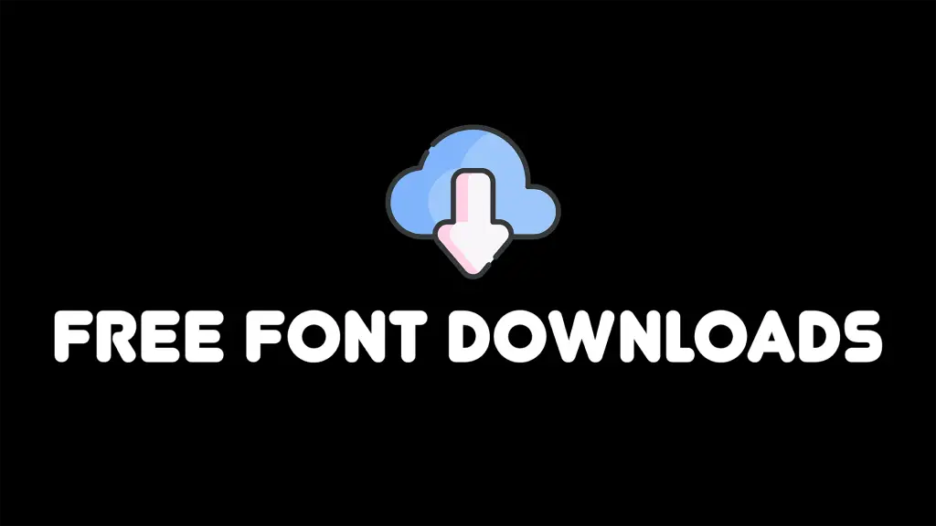 Download icon with text saying free font download - free font resources